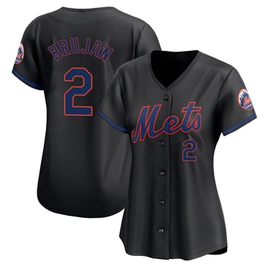 Black Vidal Brujan Women's New York Mets Alternate Jersey - Limited Plus Size