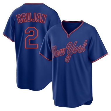 Royal Vidal Brujan Men's New York Mets Alternate 2 Jersey - Replica Big Tall