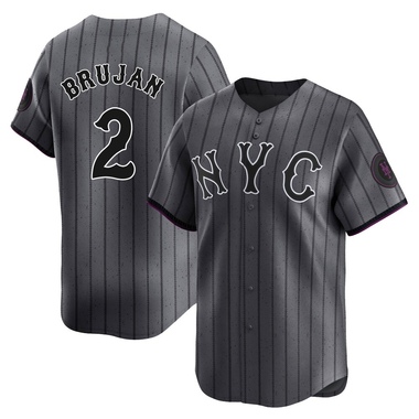Vidal Brujan Men's New York Mets Graphite 2024 City Connect Jersey - Limited Big Tall