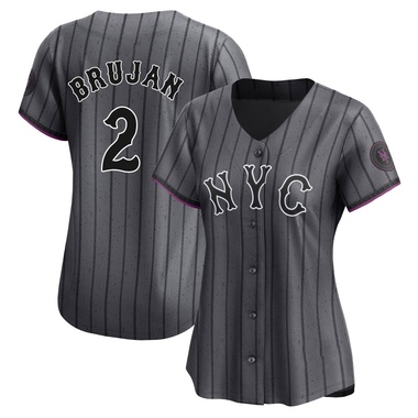 Vidal Brujan Women's New York Mets Graphite 2024 City Connect Jersey - Limited Plus Size