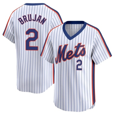 White Vidal Brujan Men's New York Mets Cooperstown Collection Jersey - Limited Big Tall